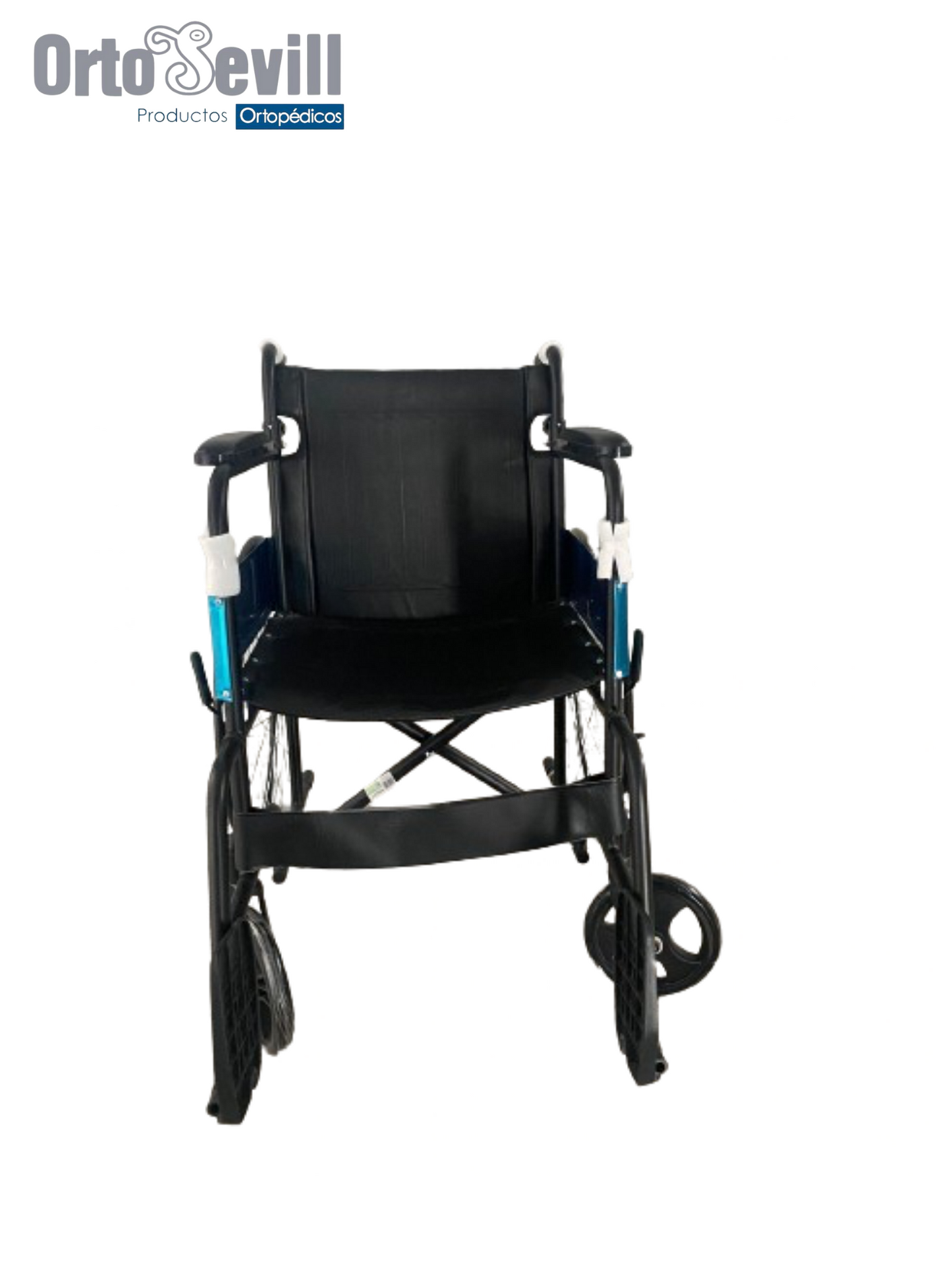 SILLA DE RUEDAS 18" NGA/AZUL FIJA REMOV ALUM SOLIDA