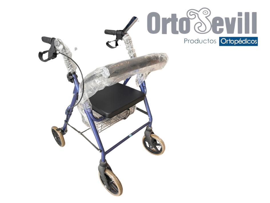ANDADERA ROLLATOR DE ALUMINIO C/CANASTILLA LLANTA 8X1
