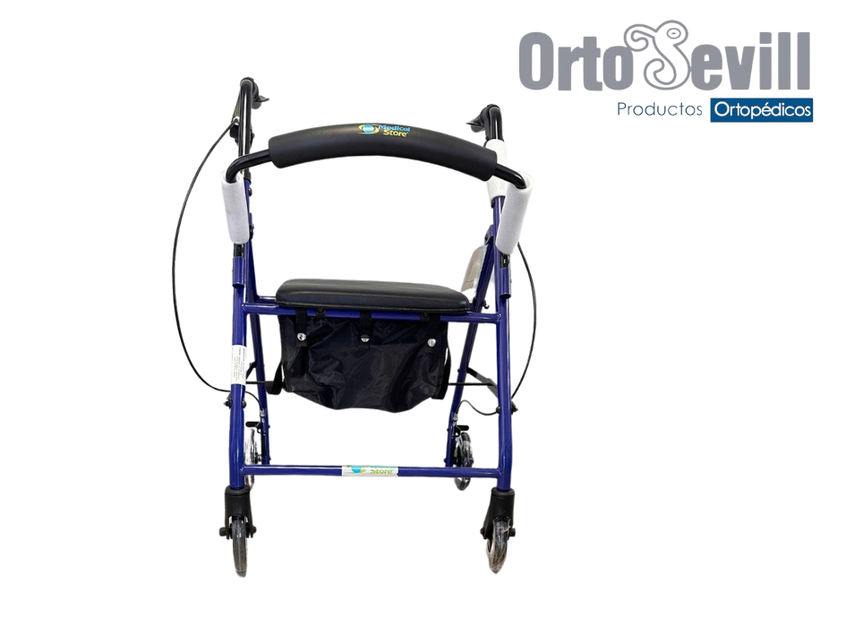 ANDADOR ROLLATOR DE ACERO C/BOLSA