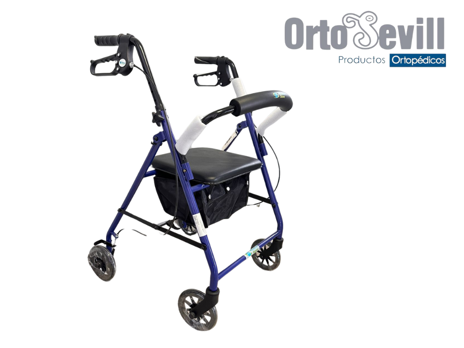 ANDADOR ROLLATOR DE ACERO C/BOLSA