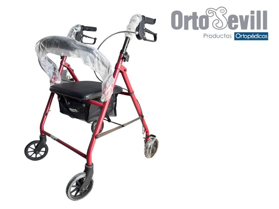 ANDADOR ROLLATOR DE ACERO C/BOLSA